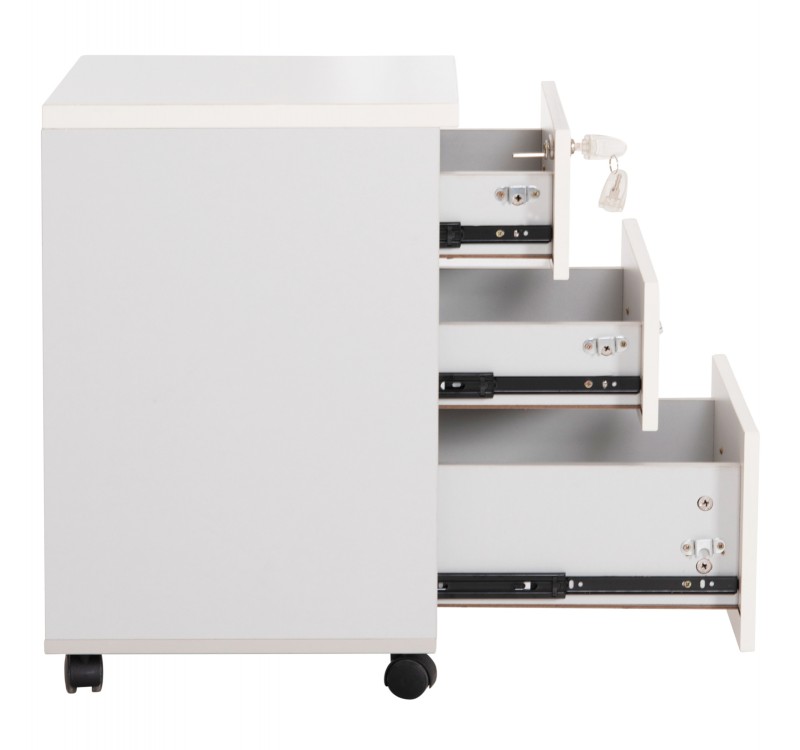 ΣΥΡΤΑΡΙΕΡΑ ΓΡΑΦΕΙΟΥ ΜΕ ΚΛΕΙΔΑΡΙΑ VANCE HM2159 ΛΕΥΚΗ ΜΕΛΑΜΙΝΗ-ΡΟΔΑΚΙΑ 39x40x60Υεκ.