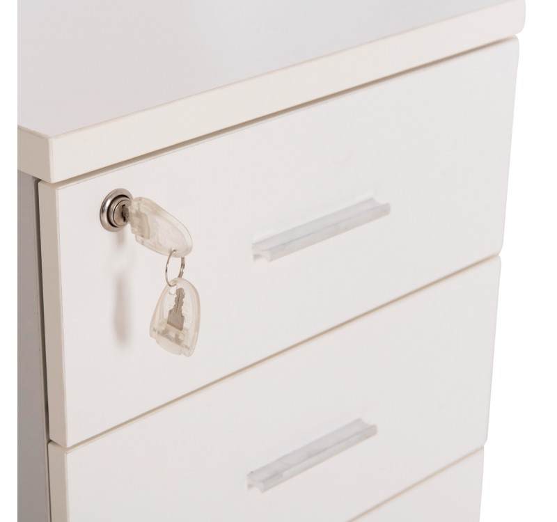 ΣΥΡΤΑΡΙΕΡΑ ΓΡΑΦΕΙΟΥ ΜΕ ΚΛΕΙΔΑΡΙΑ VANCE HM2159 ΛΕΥΚΗ ΜΕΛΑΜΙΝΗ-ΡΟΔΑΚΙΑ 39x40x60Υεκ.