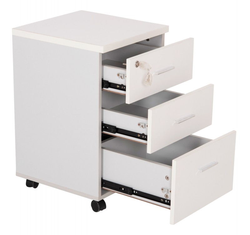 ΣΥΡΤΑΡΙΕΡΑ ΓΡΑΦΕΙΟΥ ΜΕ ΚΛΕΙΔΑΡΙΑ VANCE HM2159 ΛΕΥΚΗ ΜΕΛΑΜΙΝΗ-ΡΟΔΑΚΙΑ 39x40x60Υεκ.