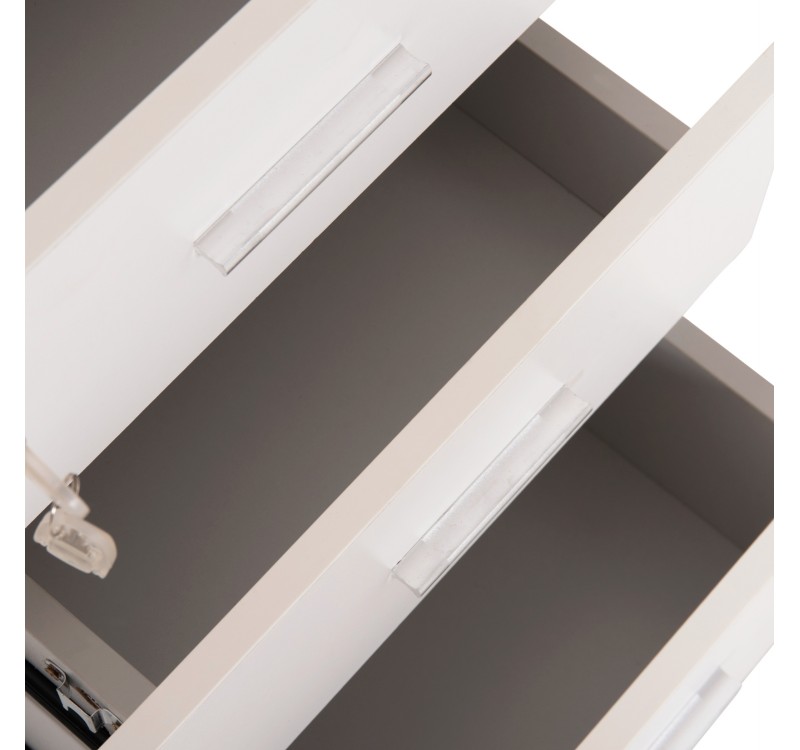 ΣΥΡΤΑΡΙΕΡΑ ΓΡΑΦΕΙΟΥ ΜΕ ΚΛΕΙΔΑΡΙΑ VANCE HM2159 ΛΕΥΚΗ ΜΕΛΑΜΙΝΗ-ΡΟΔΑΚΙΑ 39x40x60Υεκ.