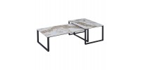 ΤΡΑΠΕΖΙ ΣΑΛΟΝΙΟΥ 2ΤΜΧ TERREN HM18365.01 ΜΕΤΑΛΛΟ--SINTERED STONE PANDORA 120x70x45Υεκ