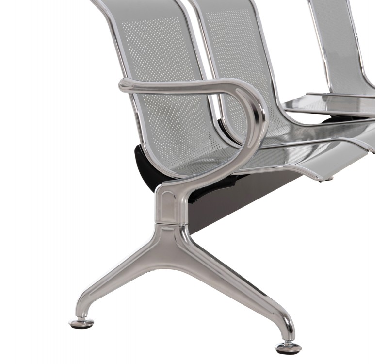 ΚΑΘΙΣΜΑ ΑΝΑΜΟΝΗΣ Τ.ΑΕΡΟΔΡΟΜΙΟΥ 3ΘΕΣΙΟ+ΤΡΑΠΕΖΙ AVIATOR HM18403 ΜΕΤΑΛΛΟ MESH ΓΚΡΙ 223x55x76Υεκ