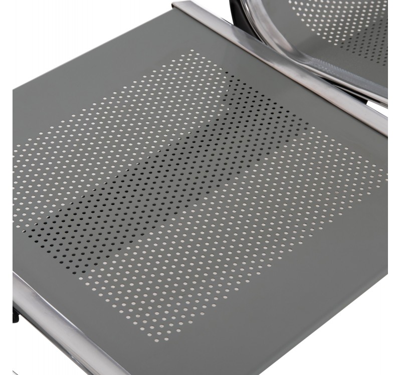 ΚΑΘΙΣΜΑ ΑΝΑΜΟΝΗΣ Τ.ΑΕΡΟΔΡΟΜΙΟΥ 3ΘΕΣΙΟ+ΤΡΑΠΕΖΙ AVIATOR HM18403 ΜΕΤΑΛΛΟ MESH ΓΚΡΙ 223x55x76Υεκ