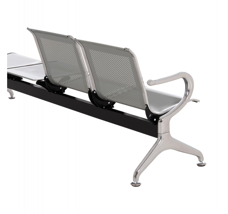 ΚΑΘΙΣΜΑ ΑΝΑΜΟΝΗΣ Τ.ΑΕΡΟΔΡΟΜΙΟΥ 3ΘΕΣΙΟ+ΤΡΑΠΕΖΙ AVIATOR HM18403 ΜΕΤΑΛΛΟ MESH ΓΚΡΙ 223x55x76Υεκ