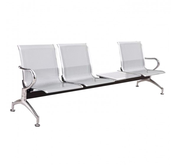 ΠΑΓΚΑΚΙ Τ.ΑΕΡΟΔΡΟΜΙΟΥ 3ΘΕΣΙΟ+ΤΡΑΠΕΖΙ AVIATOR HM18403 ΜΕΤΑΛΛΟ MESH ΓΚΡΙ 222x64x76Υεκ