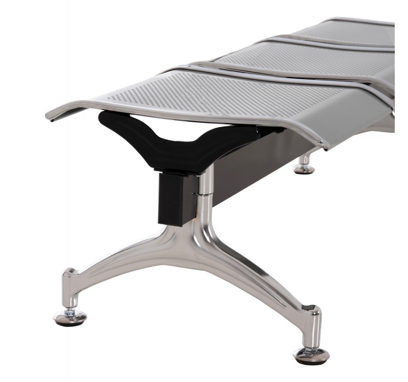 ΚΑΘΙΣΜΑ ΑΝΑΜΟΝΗΣ ΑΝΑΜΟΝΗΣ Τ.ΑΕΡΟΔΡΟΜΙΟΥ 3ΘΕΣΙΟ AVIATOR HM18404 ΜΕΤΑΛΛΟ MESH ΓΚΡΙ 148x50x40Υεκ