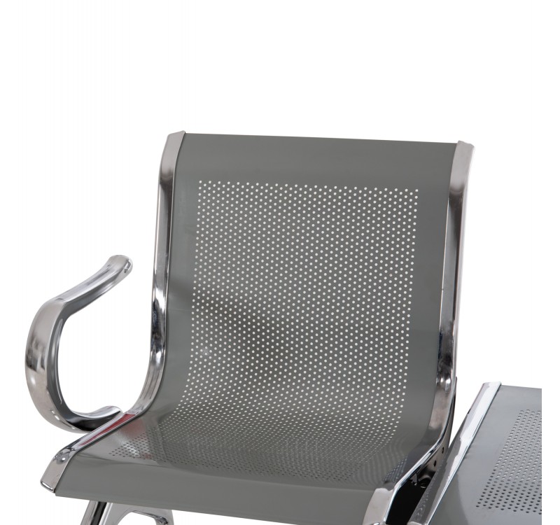 ΚΑΘΙΣΜΑ ΑΝΑΜΟΝΗΣ Τ.ΑΕΡΟΔΡΟΜΙΟΥ 2ΘΕΣΙΟ+ΤΡΑΠΕΖΙ AVIATOR HM18402 ΜΕΤΑΛΛΟ MESH ΓΚΡΙ 170x55x76Υεκ