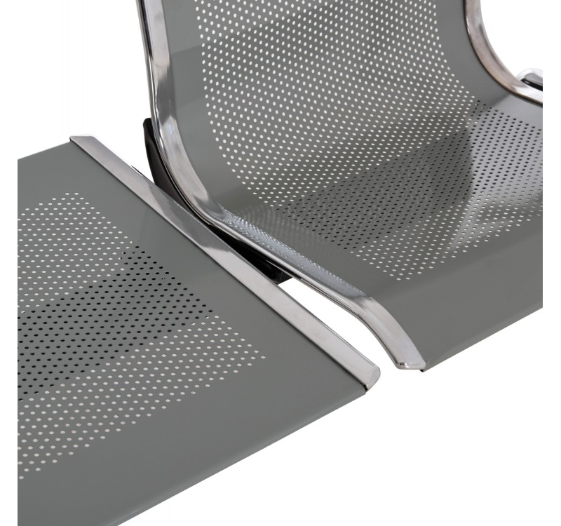 ΚΑΘΙΣΜΑ ΑΝΑΜΟΝΗΣ Τ.ΑΕΡΟΔΡΟΜΙΟΥ 2ΘΕΣΙΟ+ΤΡΑΠΕΖΙ AVIATOR HM18402 ΜΕΤΑΛΛΟ MESH ΓΚΡΙ 170x55x76Υεκ