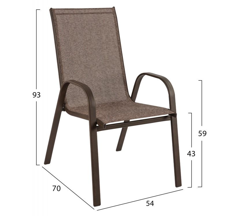 ΣΕΤ ΤΡΑΠΕΖΑΡΙΑΣ 5ΤΜΧ BRAVO HM10900.12--ΤΡΑΠΕΖΙ & 4 ΚΑΡΕΚΛΕΣ 120x70εκ -ΚΑΦΕ