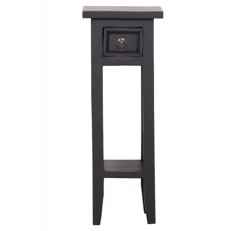 ΒΟΗΘΗΤΙΚΟ ΤΡΑΠΕΖΑΚΙ RAMU HM9484.02 ΑΠΟ ΜΑΟΝΙ ΞΥΛΟ ΜΑΥΡΟ ΜΕ ΣΥΡΤΑΡΑΚΙ 25x25x66,5Υεκ