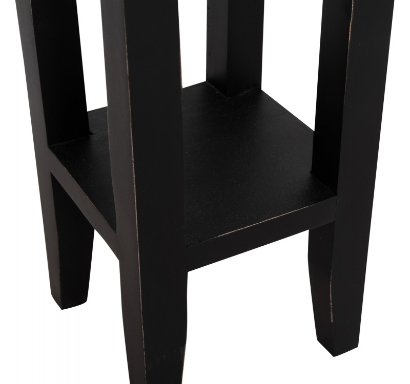 ΒΟΗΘΗΤΙΚΟ ΤΡΑΠΕΖΑΚΙ RAMU HM9484.02 ΑΠΟ ΜΑΟΝΙ ΞΥΛΟ ΜΑΥΡΟ ΜΕ ΣΥΡΤΑΡΑΚΙ 25x25x66,5Υεκ