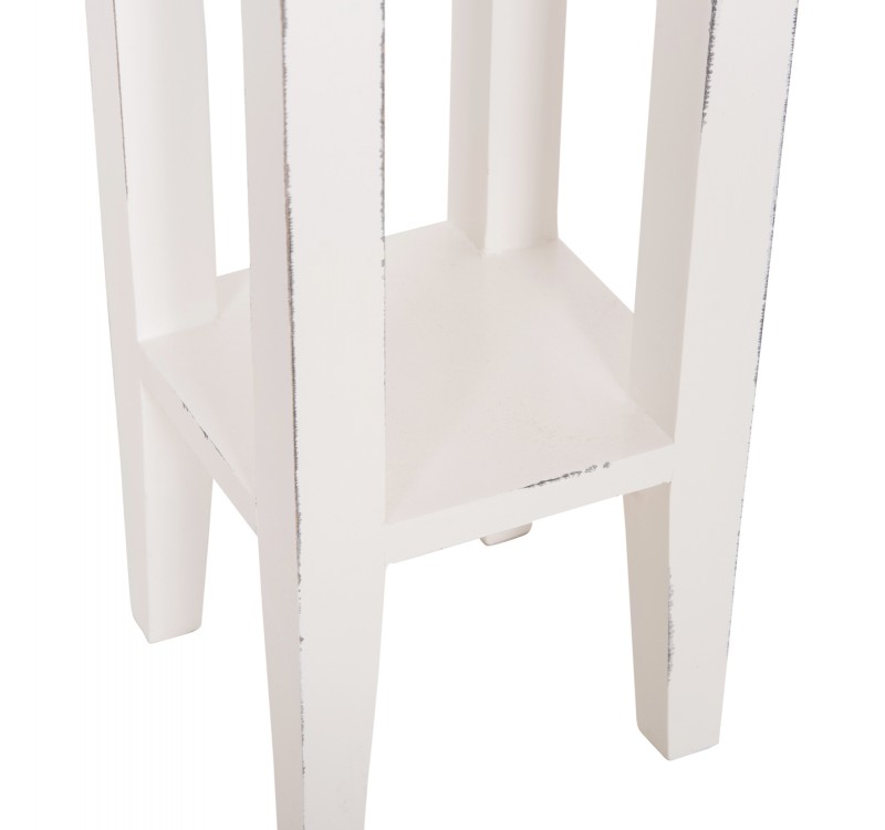 ΒΟΗΘΗΤΙΚΟ ΤΡΑΠΕΖΑΚΙ RAMU HM9484.03 ΑΠΟ ΜΑΟΝΙ ΞΥΛΟ ΛΕΥΚΟ ΜΕ ΣΥΡΤΑΡΑΚΙ 25x25x66,5Υεκ