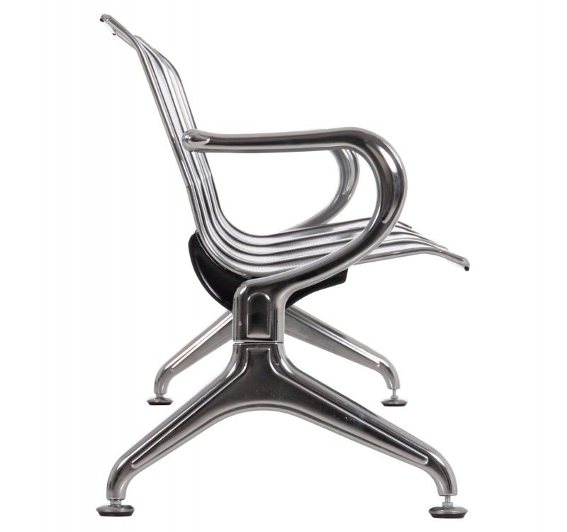 ΚΑΘΙΣΜΑ ΑΝΑΜΟΝΗΣ Τ.ΑΕΡΟΔΡΟΜΙΟΥ 4ΘΕΣΙΟ AVIATOR HM18401 ΜΕΤΑΛΛΟ MESH ΓΚΡΙ 223x55x76Υ