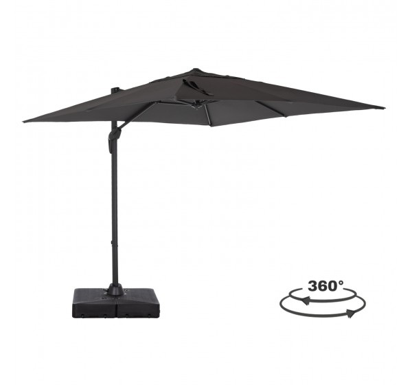 ΕΠΑΓΓΕΛΜΑΤΙΚΗ ΟΜΠΡΕΛΑ 2.7x2.7μ ΜΕ ΒΑΣΗ ΝΕΡΟΥ JAVANTE HM10857.01 ΓΚΡΙ ΑΛΟΥΜ. & ΠΑΝΙ