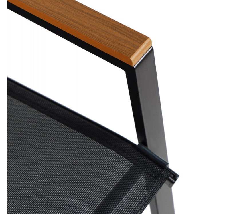 ΣΕΤ ΤΡΑΠΕΖΑΡΙΑΣ 5ΤΜΧ LEONE HM10835.03 ΚΑΡΕΚΛΕΣ ΜΕΤΑΛΛΙΚΕΣ & ΤΡΑΠΕΖΙ 110x60εκ ΜΑΥΡΟ