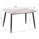 ΤΡΑΠΕΖΙ RAVEN HM9854.04 ΚΕΡΑΜΙΚΟ TOP ΜΕ ΟΨΗ ΜΑΡΜΑΡΟΥ τ.CALACATTA 120x70x73Υεκ.