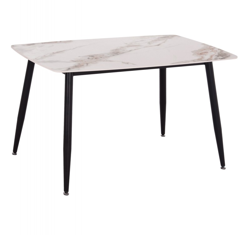 ΤΡΑΠΕΖΙ RAVEN HM9854.04 ΚΕΡΑΜΙΚΟ TOP ΜΕ ΟΨΗ ΜΑΡΜΑΡΟΥ τ.CALACATTA 120x70x73Υεκ.