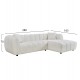 ΚΑΝΑΠΕΣ ΓΩΝΙΑ (ΔΕΞΙΑ) LYKKE HM3326.02R ΕΚΡΟΥ ΥΦΑΣΜΑ 280x89-165(η γωνία)x70Υεκ