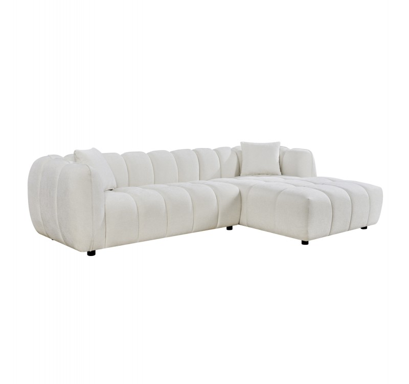 ΚΑΝΑΠΕΣ ΓΩΝΙΑ (ΔΕΞΙΑ) LYKKE HM3326.02R ΕΚΡΟΥ ΥΦΑΣΜΑ 280x89-165(η γωνία)x70Υεκ