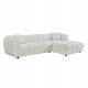 ΚΑΝΑΠΕΣ ΓΩΝΙΑ (ΔΕΞΙΑ) LYKKE HM3326.02R ΕΚΡΟΥ ΥΦΑΣΜΑ 280x89-165(η γωνία)x70Υεκ