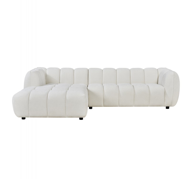 ΚΑΝΑΠΕΣ ΓΩΝΙΑ (ΑΡΙΣΤΕΡΗ) LYKKE HM3326.02L ΕΚΡΟΥ ΥΦΑΣΜΑ 280x89-165(η γωνία)x70Υεκ