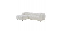 ΚΑΝΑΠΕΣ ΓΩΝΙΑ (ΑΡΙΣΤΕΡΗ) LYKKE HM3326.02L ΕΚΡΟΥ ΥΦΑΣΜΑ 280x89-165(η γωνία)x70Υεκ