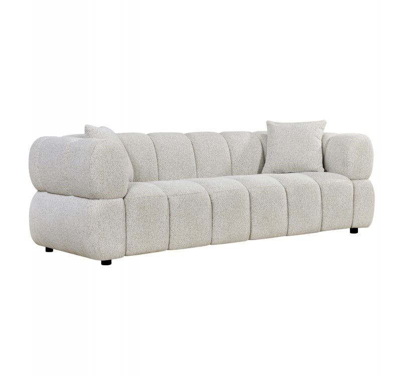 ΚΑΝΑΠΕΣ 3-ΘΕΣΙΟΣ NORIKA HM3331.02 ΕΚΡΟΥ ΥΦΑΣΜΑ 228x91x72Υεκ.