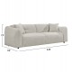 ΚΑΝΑΠΕΣ 3-ΘΕΣΙΟΣ JUNOA HM3333.02 ΕΚΡΟΥ ΥΦΑΣΜΑ 228x89x74Υεκ