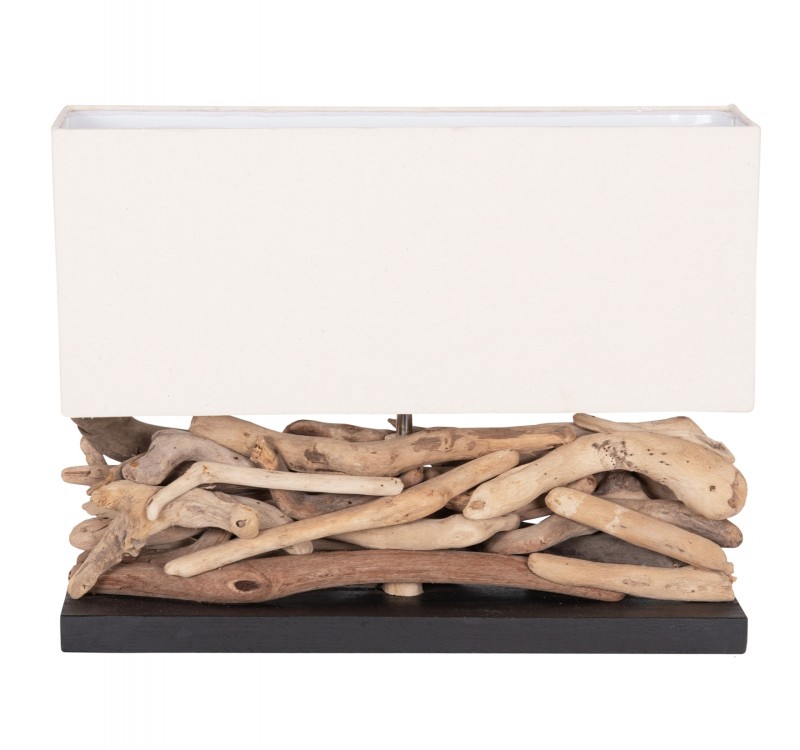 ΕΠΙΤΡΑΠΕΖΙΟ ΟΡΘΟΓΩΝΙΟ ΦΩΤΙΣΤΙΚΟ TWIGGY HM4432 DRIFTWOOD & ΛΕΥΚΟ ΚΑΠΕΛΟ 50x16,5x38Υεκ.