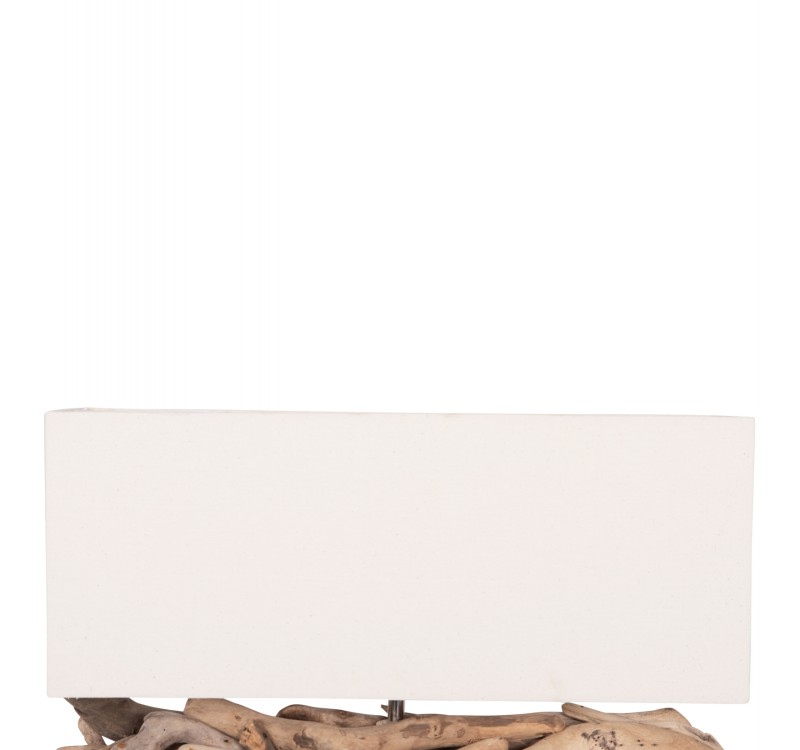 ΕΠΙΤΡΑΠΕΖΙΟ ΟΡΘΟΓΩΝΙΟ ΦΩΤΙΣΤΙΚΟ TWIGGY HM4432 DRIFTWOOD & ΛΕΥΚΟ ΚΑΠΕΛΟ 50x16,5x38Υεκ.