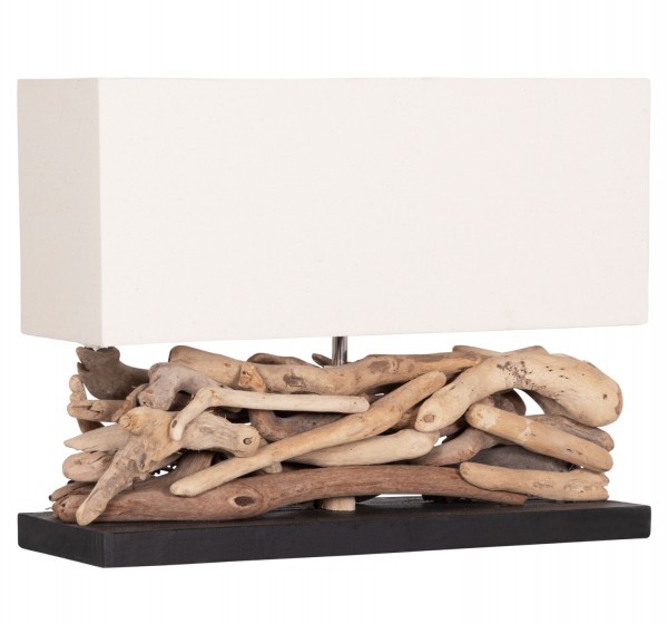 ΕΠΙΤΡΑΠΕΖΙΟ ΟΡΘΟΓΩΝΙΟ ΦΩΤΙΣΤΙΚΟ TWIGGY HM4432 DRIFTWOOD & ΛΕΥΚΟ ΚΑΠΕΛΟ 50x16,5x38Υεκ.