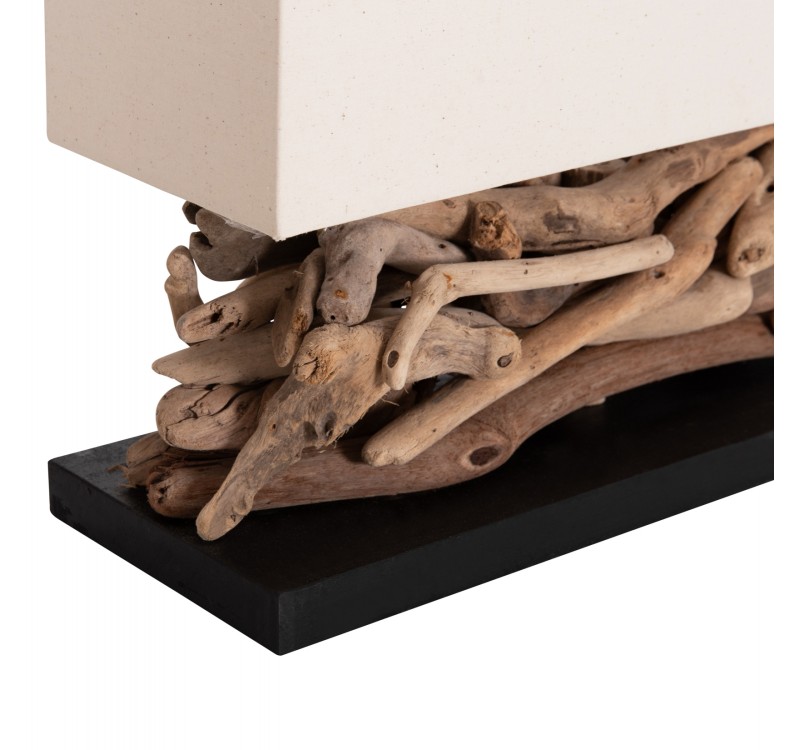 ΕΠΙΤΡΑΠΕΖΙΟ ΟΡΘΟΓΩΝΙΟ ΦΩΤΙΣΤΙΚΟ TWIGGY HM4432 DRIFTWOOD & ΛΕΥΚΟ ΚΑΠΕΛΟ 50x16,5x38Υεκ.