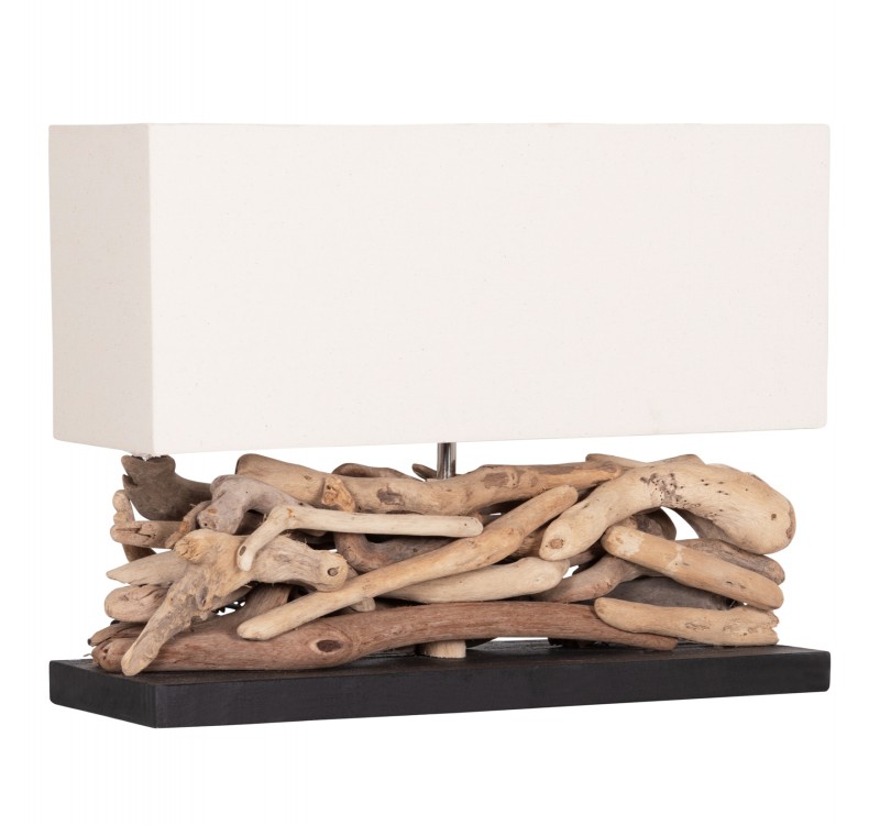 ΕΠΙΤΡΑΠΕΖΙΟ ΟΡΘΟΓΩΝΙΟ ΦΩΤΙΣΤΙΚΟ TWIGGY HM4432 DRIFTWOOD & ΛΕΥΚΟ ΚΑΠΕΛΟ 50x16,5x38Υεκ.