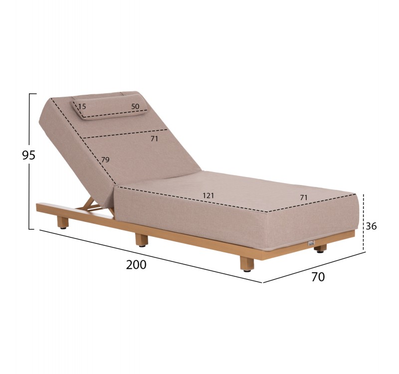 ΕΠΑΓΓΕΛΜ. ΞΑΠΛΩΣΤΡΑ JESSIE HM10714.05 HEAT TRANSFER ΑΛΟΥΜ.--ΜΠΕΖ ΜΑΞΙΛΑΡΙ 200x71x79Υεκ