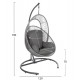 ΚΡΕΜΑΣΤΗ ΦΩΛΙΑ RULER HM6083.02 ΚΑΠΟΥΤΣΙΝΟ ΜΕΤΑΛ.- P.E.RATTAN-ΜΑΞΙΛΑΡΙ 120x110x190Υ