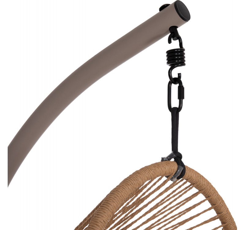 ΚΡΕΜΑΣΤΗ ΦΩΛΙΑ RULER HM6083.02 ΚΑΠΟΥΤΣΙΝΟ ΜΕΤΑΛ.-ΦΥΣΙΚΟ P.E.RATTAN-ΓΚΡΙ ΜΑΞΙΛΑΡΙ 120x110x190Υ