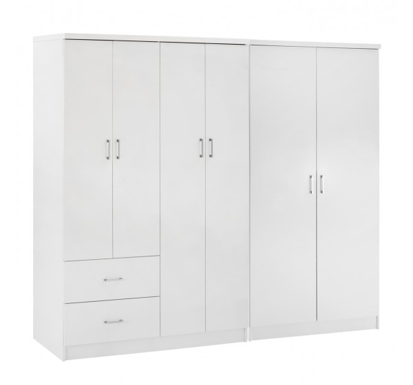ΝΤΟΥΛΑΠΑ 6ΦΥΛΛΗ BLAKELY HM21235.05 ΜΕΛΑΜΙΝΗ ΧΡΩΜΑ ΛΕΥΚΟ 201x43x181Υεκ
