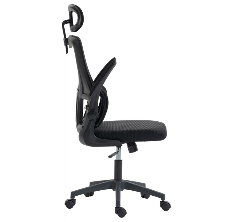 ΚΑΡΕΚΛΑ ΓΡΑΦΕΙΟΥ KESI HM1222.01 ΜΑΥΡO MESH & PP 52x50x122Υεκ.