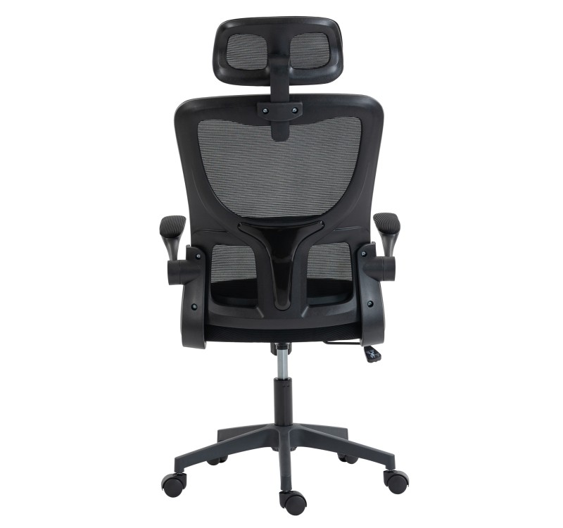 ΚΑΡΕΚΛΑ ΓΡΑΦΕΙΟΥ KESI HM1222.01 ΜΑΥΡO MESH & PP 52x50x122Υεκ.