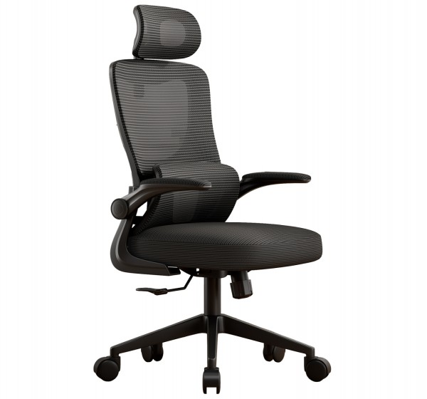 ΚΑΡΕΚΛΑ ΓΡΑΦΕΙΟΥ KESI HM1222.01 ΜΑΥΡO MESH & PP 52x50x122Υεκ.