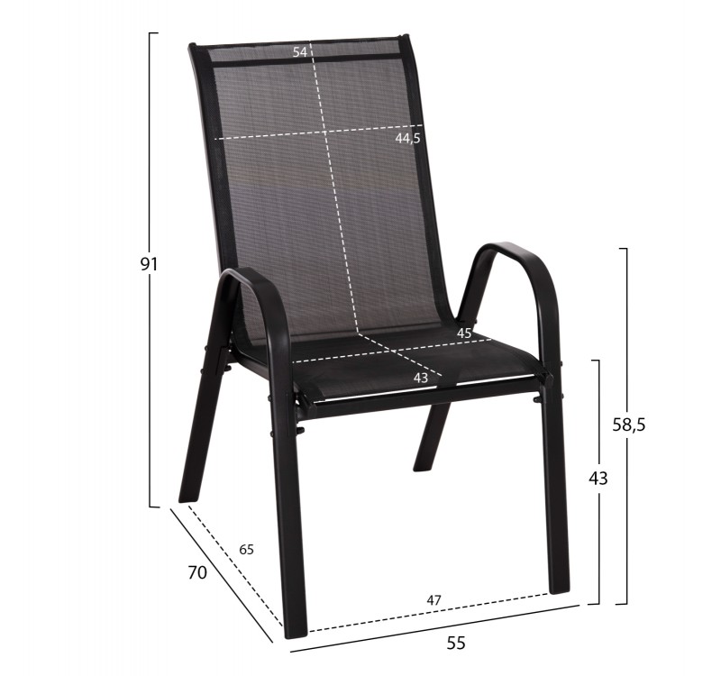 ΣΕΤ ΤΡΑΠΕΖΑΡΙΑΣ 5ΤΜΧ ADAM HM10896.03 ΤΡΑΠΕΖΙ 120x70εκ & 4 ΠΟΛΥΘΡΟΝΕΣ--ΜΑΥΡΟ