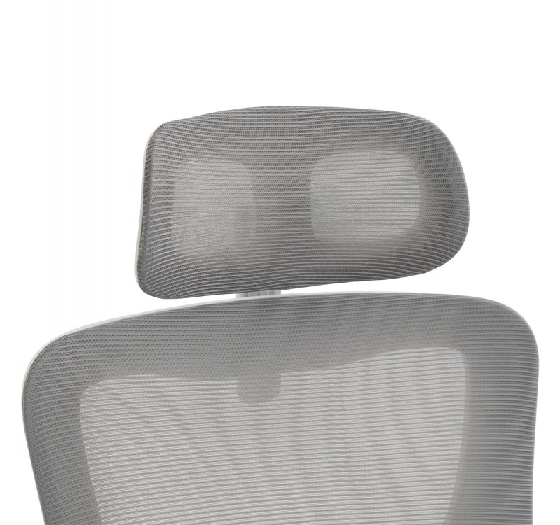 ΚΑΡΕΚΛΑ ΓΡΑΦΕΙΟΥ KESI HM1222.02 ΑΝΟΙΧΤΟ ΓΚΡΙ MESH--ΛΕΥΚΟ PP 52x50x122Υεκ.