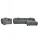 ΣΕΤ ΚΑΝΑΠΕΣ ΓΩΝΙΑ (ΔΕΞΙΑ)-ΠΟΛΥΘΡΟΝΑ LOUNGE LYKKE HM10820.01R ΓΚΡΙ ΥΦΑΣΜΑ