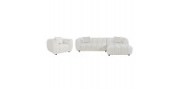 ΣΕΤ ΚΑΝΑΠΕΣ ΓΩΝΙΑ (ΔΕΞΙΑ)-ΠΟΛΥΘΡΟΝΑ LOUNGE LYKKE HM10820.02R ΕΚΡΟΥ ΥΦΑΣΜΑ