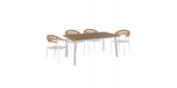 ΣΕΤ ΤΡΑΠΕΖΑΡΙΑΣ 5ΤΜΧ BERG HM10823.01 ΑΛΟΥΜΙΝΙΟ-POLYWOOD-TEXTILENE---ΛΕΥΚΟ