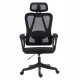 ΚΑΡΕΚΛΑ ΓΡΑΦΕΙΟΥ FRANTIC HM1224.01 ΜΑΥΡO MESH & ΠΟΛΥΠΡΟΠΥΛΕΝΙΟ 60x60x134Υεκ