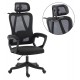 ΚΑΡΕΚΛΑ ΓΡΑΦΕΙΟΥ FRANTIC HM1224.01 ΜΑΥΡO MESH & ΠΟΛΥΠΡΟΠΥΛΕΝΙΟ 60x60x134Υεκ