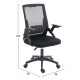 ΚΑΡΕΚΛΑ ΓΡΑΦΕΙΟΥ ZENITH HM1225.01 PP & MESH ΥΦΑΣΜΑ--ΜΑΥΡΟ 60x60x92-100Υεκ