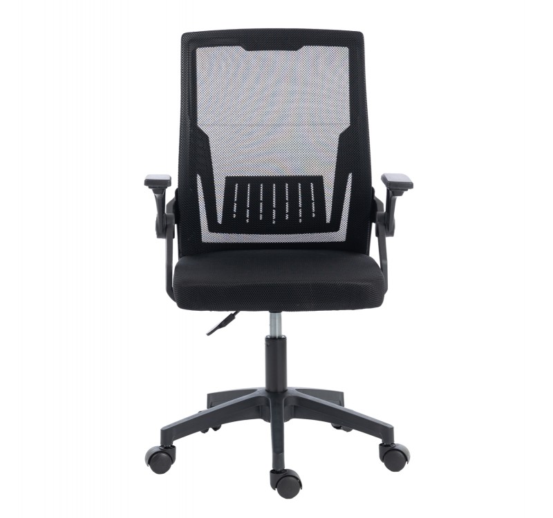 ΚΑΡΕΚΛΑ ΓΡΑΦΕΙΟΥ ZENITH HM1225.01 PP & MESH ΥΦΑΣΜΑ--ΜΑΥΡΟ 60x60x92-100Υεκ