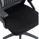 ΚΑΡΕΚΛΑ ΓΡΑΦΕΙΟΥ ZENITH HM1225.01 PP & MESH ΥΦΑΣΜΑ--ΜΑΥΡΟ 60x60x92-100Υεκ